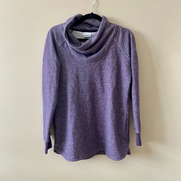 Columbia Cowl Neck Pullover Size Medium Purple Heather - Picture 15 of 15